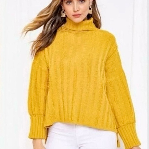 Yellow Turtleneck Sweater - Picture 4 of 9